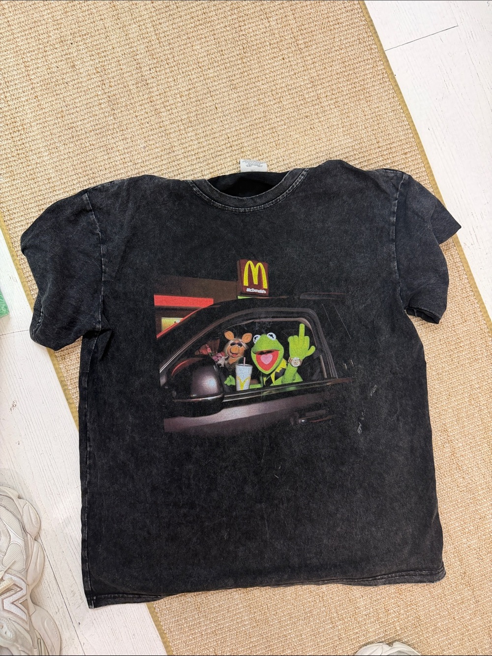 Black Kids T-Shirt with Kermit & Friends Drive-Thru Graphic
